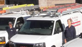 Triangle Vans and staff